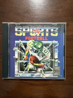 TurboGraphx-16 TV Sports Football Video Game HuCard in Original Case