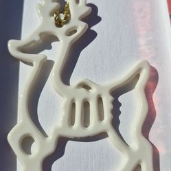 Lennox Ivory Christmas ornament reindeer