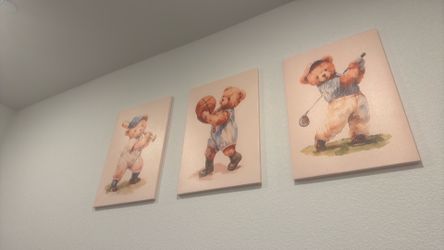 teddy bear / hand car painting