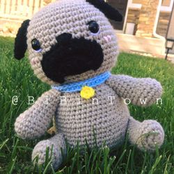 Pug Crochet Stuffed Animal 