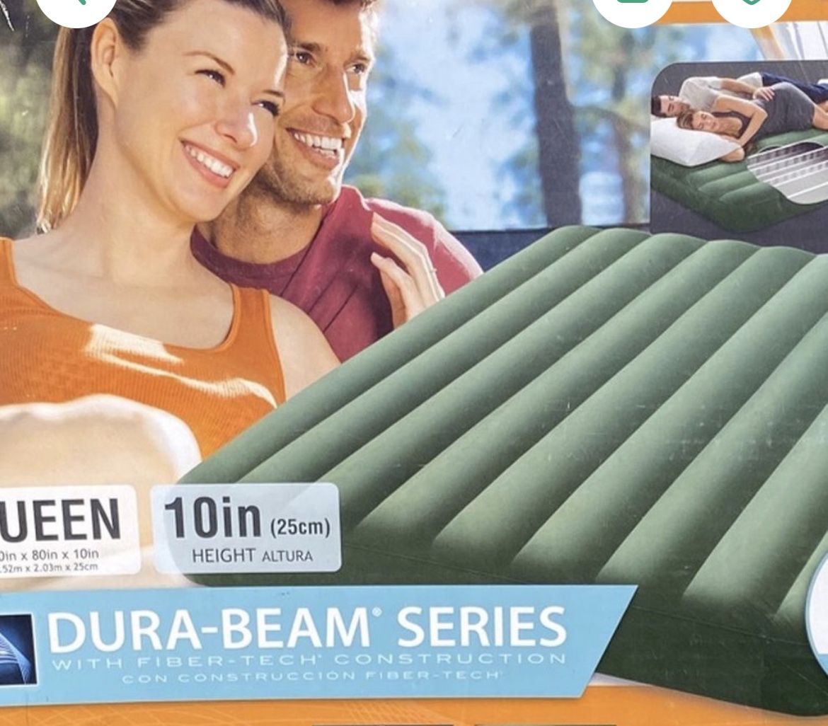Intex Dura-Beam Airbed Advantage Queen With Air Pump 