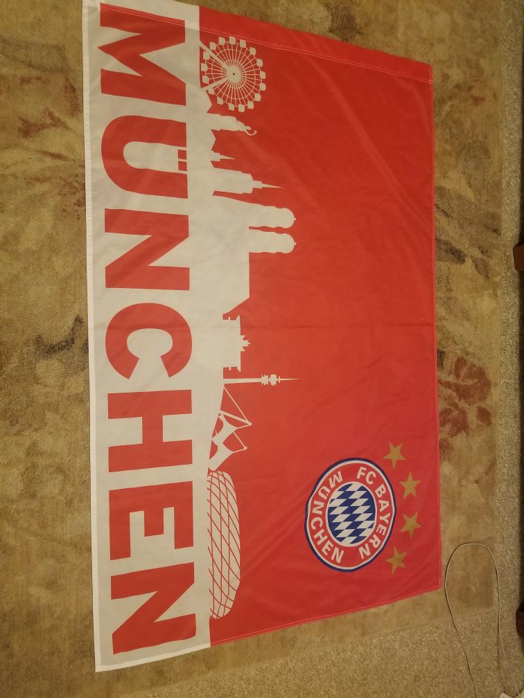 FC Bayern Munchen 3x5 Flag! Soccer Futbol! Looks Great!