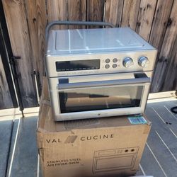 Val Cucine Air Fryer Toaster Oven, Infrared Heating, 6-Slice, 10-in-1 Combo, Extra Large, Stainless Steel, Easy Clean