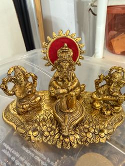 Handmade 3 Ganesh statue