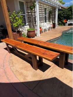 8ft Redwood Benches
