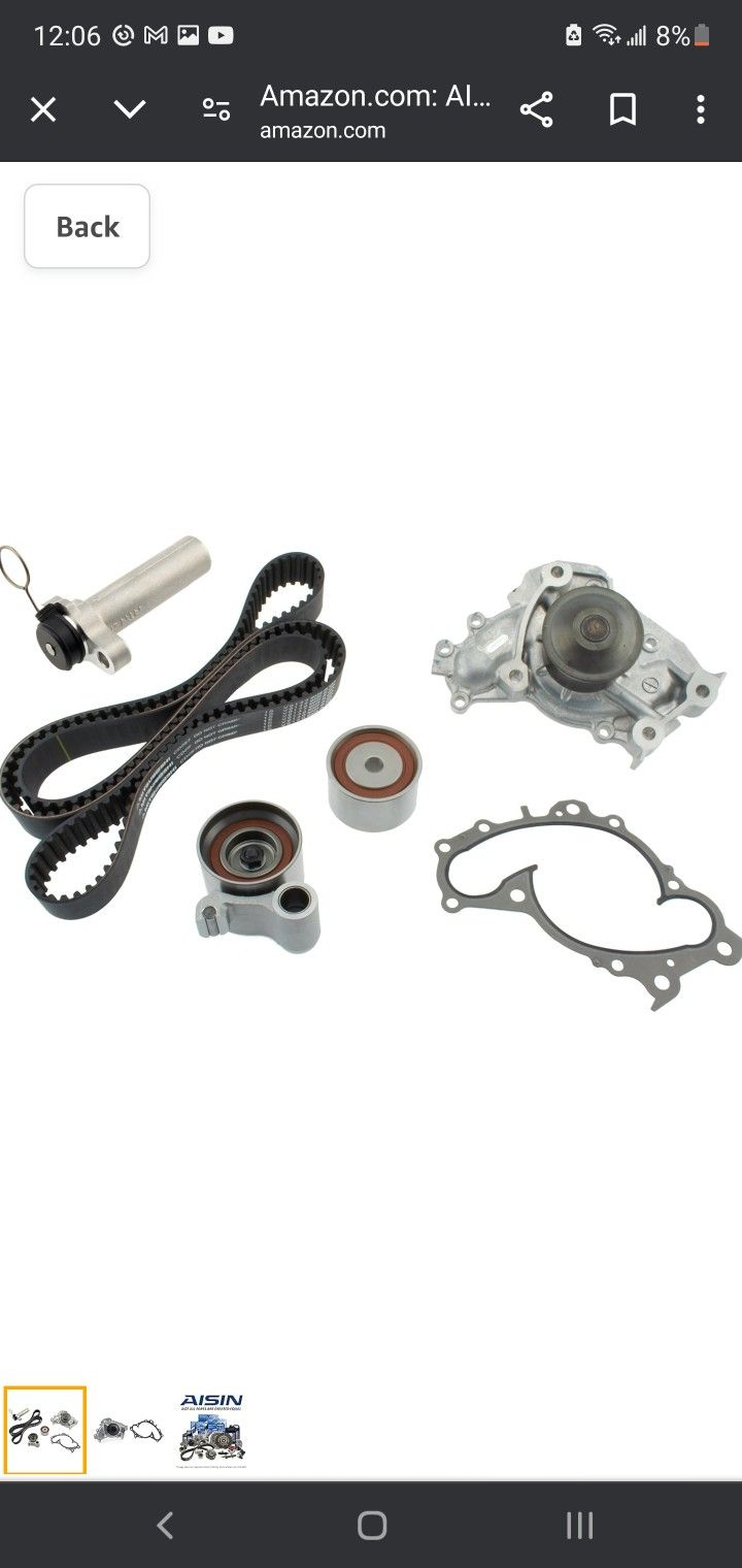 04-06 Toyota Sienna Water Pump Timing Belt Kit