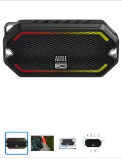 Altec Lansing HydraMini Everythingproof Wireless Portable Bluetooth Speaker, Black, IMW1000-BLK
