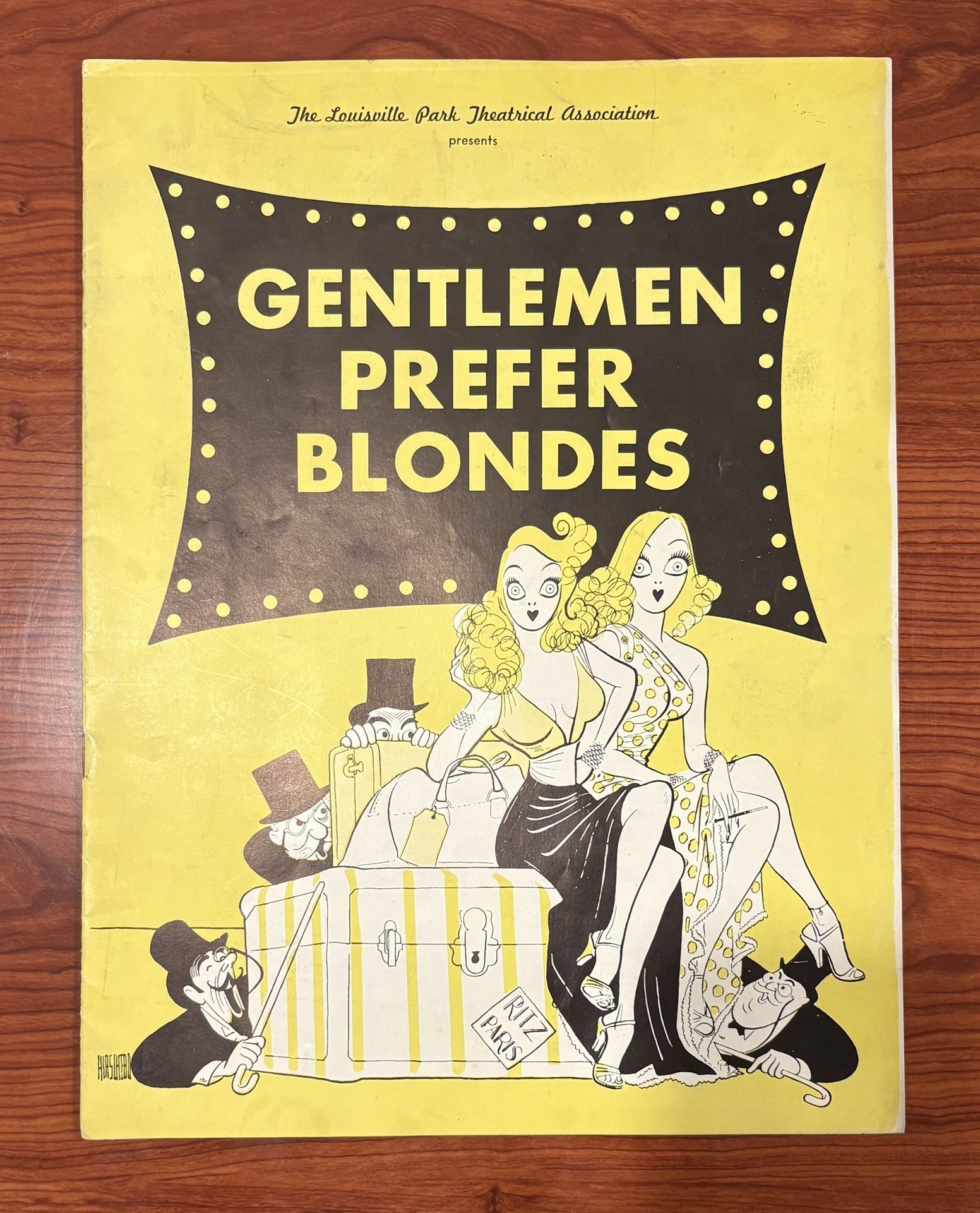 1953 Louisville Actors Theater Program Gentlemen Prefer Blondes