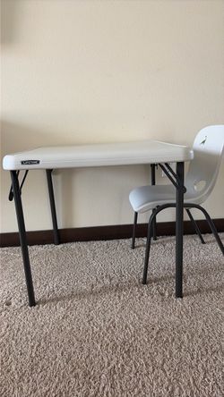 Lifetime Children’s 21”x24”x24” Square Almond Folding Table w/ 4 Chairs