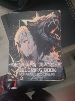 Coloring anime book for Teens and adults