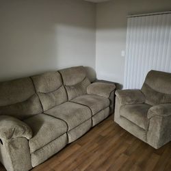 Reclining Sofa And Reclining Chair