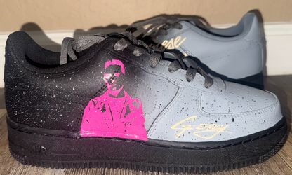 Size 6y Nike Air Force 1 custom rapper weekend