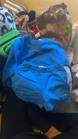 Zara Sweater And Short Set Boys Blue Size 6