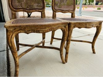 French County cane chairs