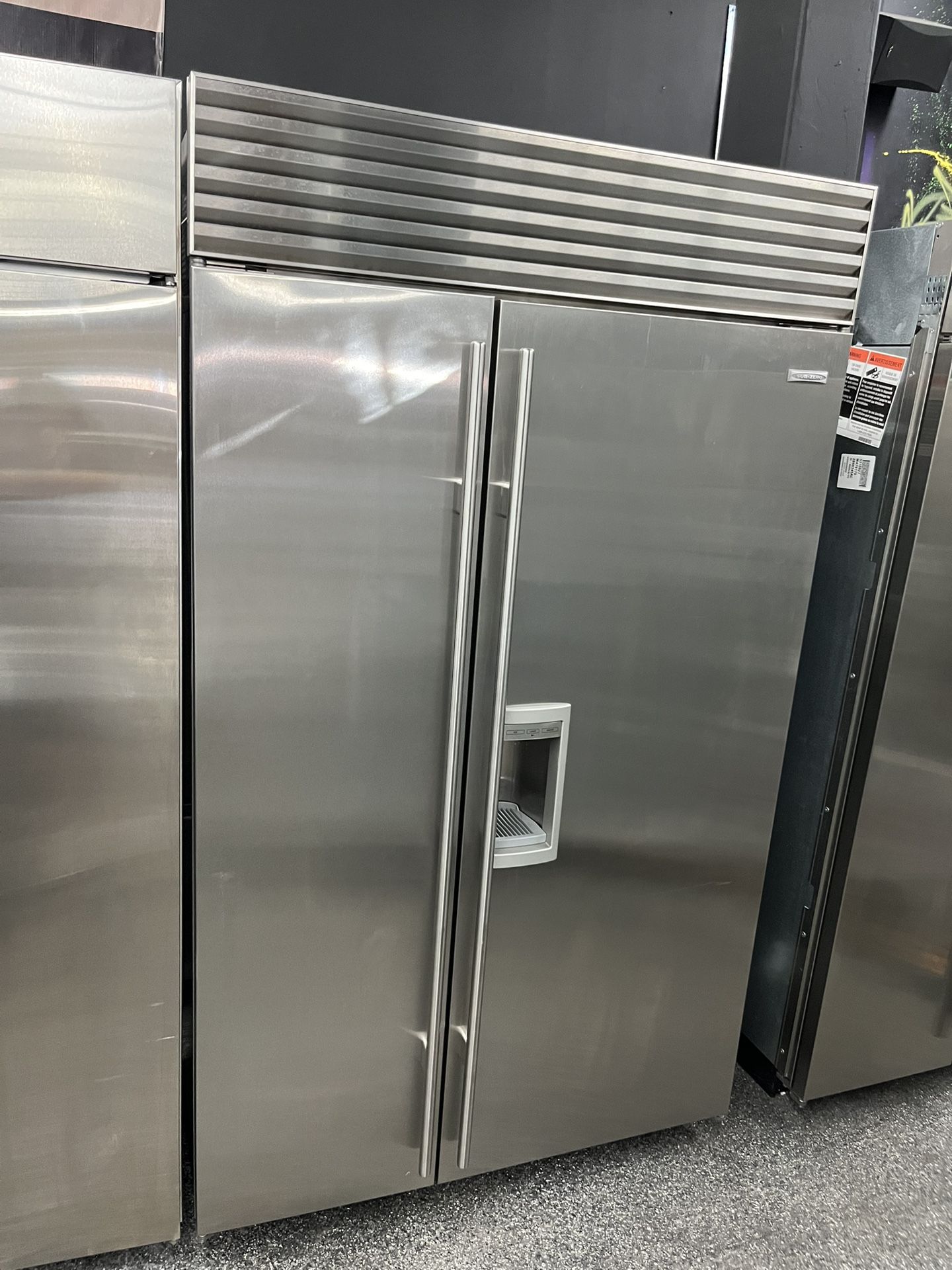 Sub-Zero Stainless Steel Built In 48” Fridge Ice And Water Counter Depth