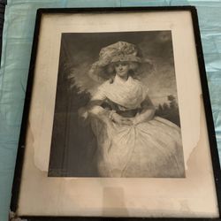 Antique Mrs Drummond Smith By George Romney 1900’s Mezzotint Art Print