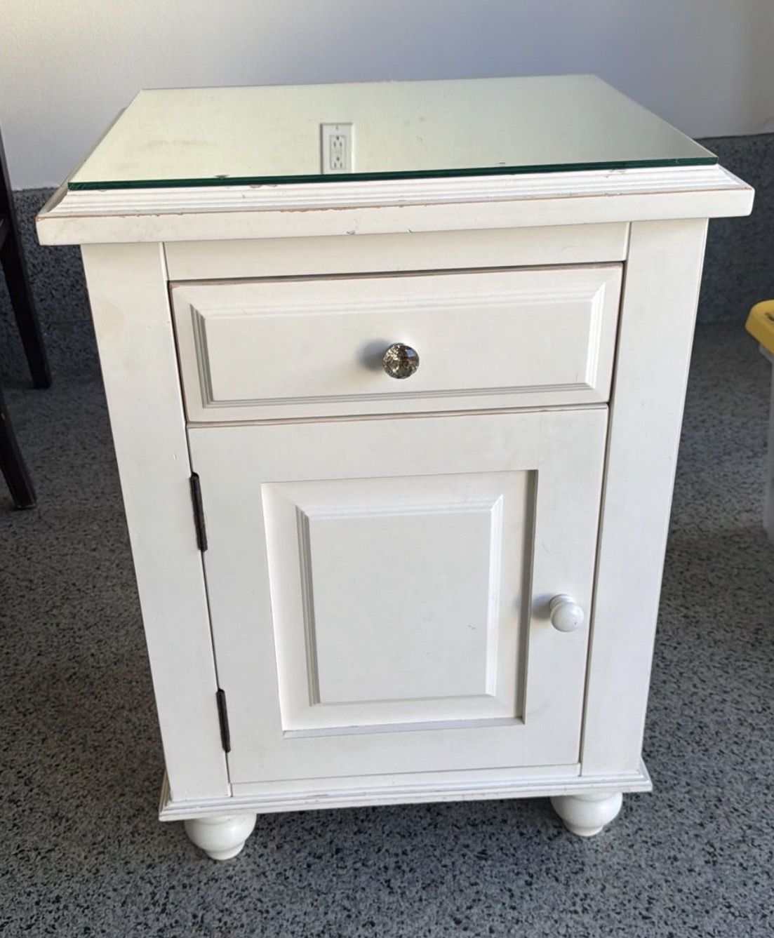 Pottery Barn Kids White Nightstand With Mirror Top