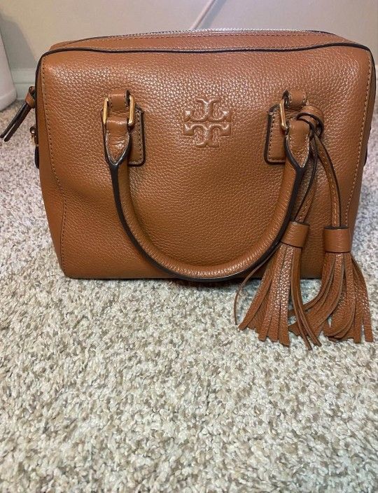 Tory Burch Thea Tan Small Satchel Purse