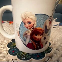 Frozen Coffee Mug with Elsa, Anna, and Olaf