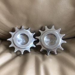Pair Of Gear Candle Holders 