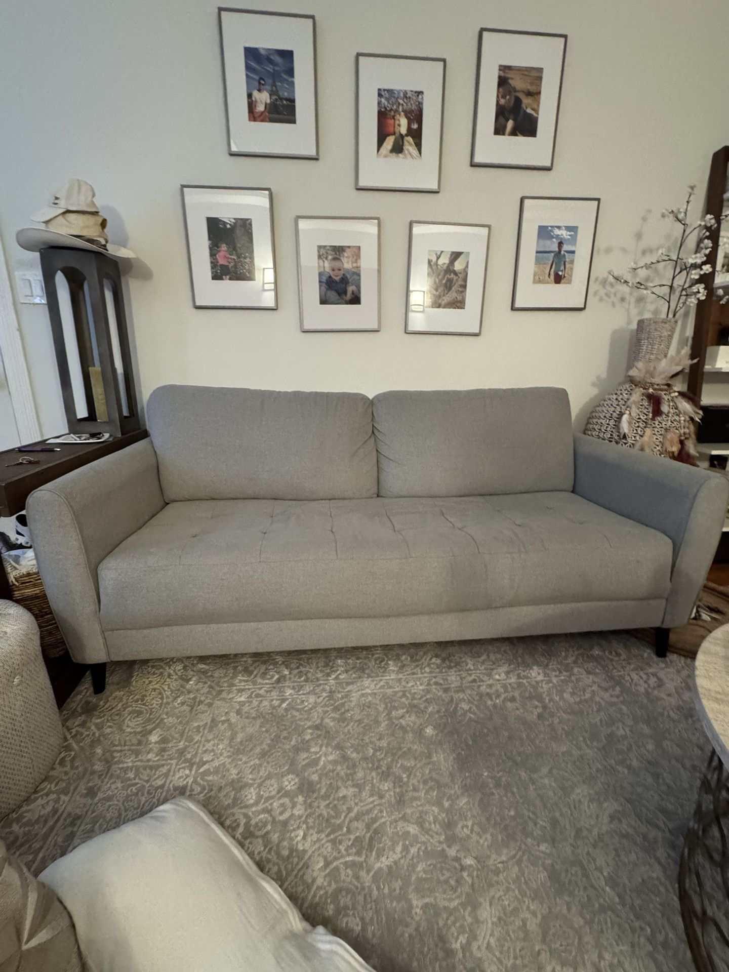 Gray Couch W/ Ottoman