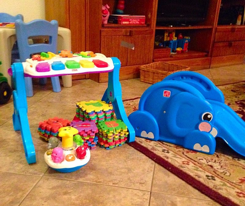 Step2 Baby Elephant Slide Fisher Price Piano Musical Toy Foam Alphabet Puzzle Mats