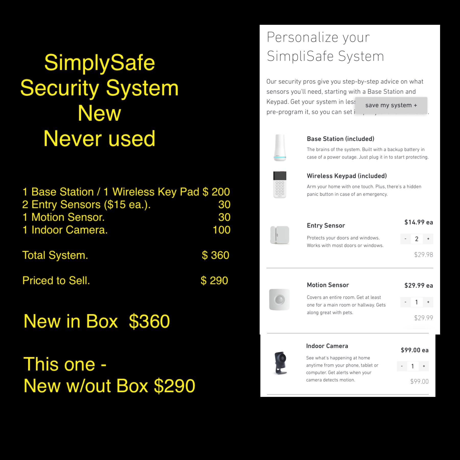 SimplySafe Security System • NEW