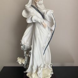 Beautiful 1984 Florence Large Porcelain Lady Sculpture  