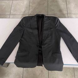 Men’s Slim Charcoal Wool-Blend Modern Tech Suit (Jacket + Pants)