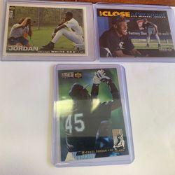 Upper Deck Michael Jordan Baseball Trading Cards Lot Of 3 