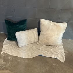 Assorted throw pillows