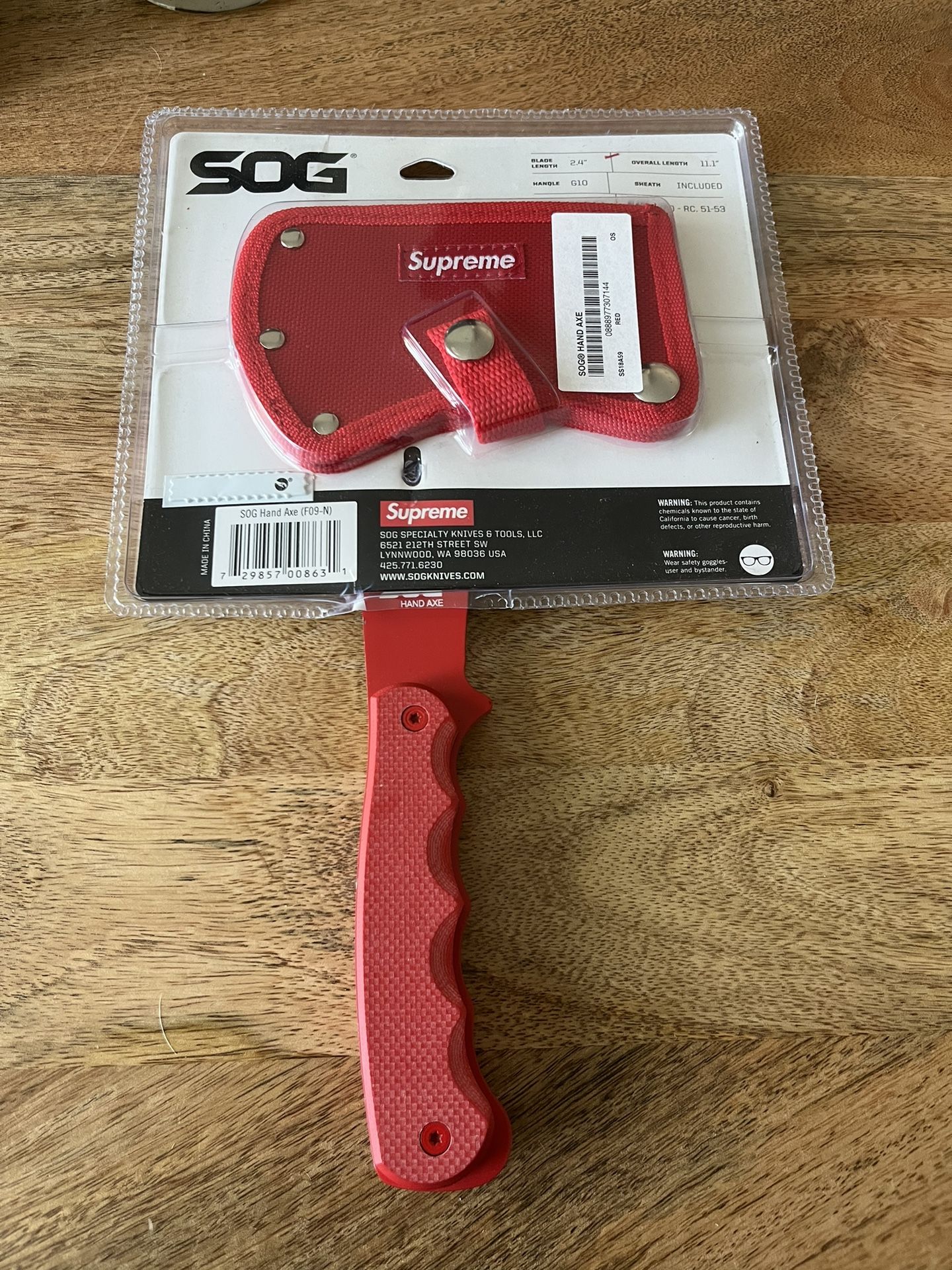 Supreme Sog Hand Red Axe for Sale in San Diego, CA - OfferUp