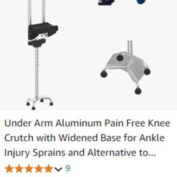 Under Arm Aluminum Knee Crutch For Ankle Injury
