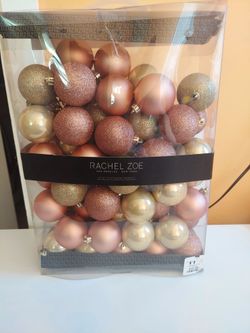 Rachel Zoe 70-Piece Shatterproof Christmas Ornament Set