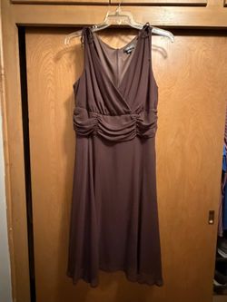 Brown Chiffon Dress Size 14
