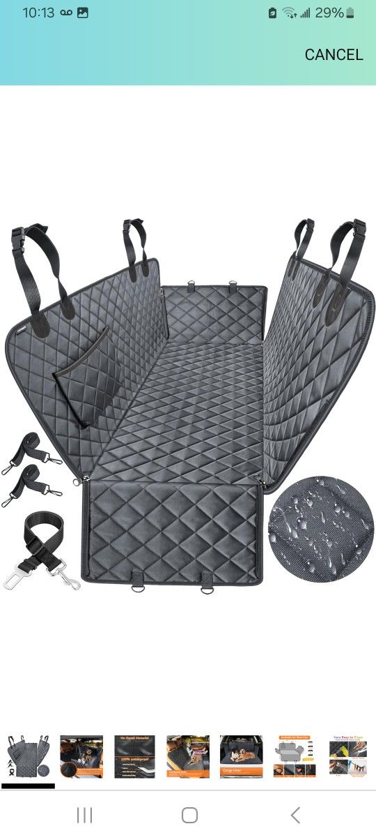 Back Seat Dog Cover $20