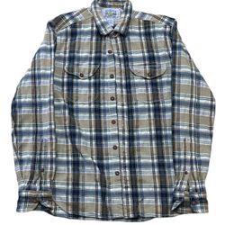Alaska Wilderness Gear 1959 Vintage Men’s Plaid Flannel Button Up Shirt Size M