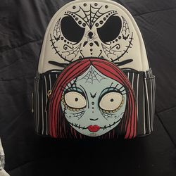 Loungefly Disney’s Nightmare Before Christmas Jack and Sally Sugar Skull Mini Backpack