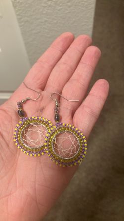 Handmade beaded ear rings