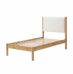 Modern upholstered twin size bed frame