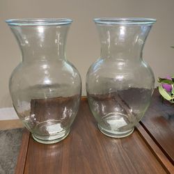 Large Flower/Rose Glass Vase