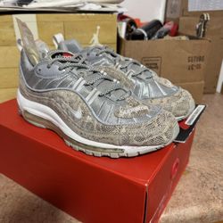 NIKE AIR MAX 98 x SUPREME SNAKESKIN Sz 9