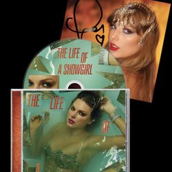 Life Of A Showgirl CD + Signed Photo Type 1 Taylor Swift 
