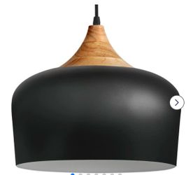 POLITAMP Modern Pendant Lights,Wooden Dome Pendant - brand new