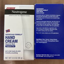 Neutrogena Norwegian handcream 2.0 ounces.