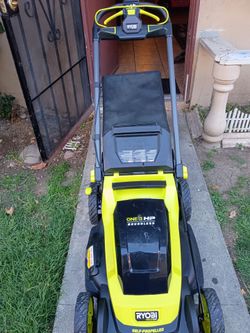 Good condition 18 volt Ryobi brushless 20" transmission lawn mower tool only $$120
