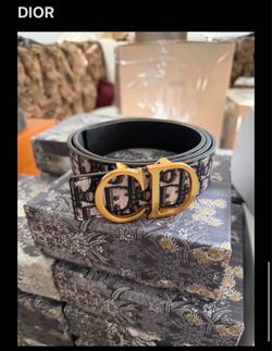 Oblique Belt Gold Buckle