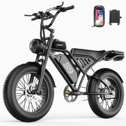 20" x 4" large wheel electric bike, 749W 48V motor, all-terrain