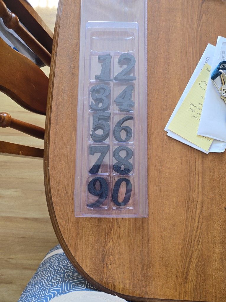 Peel And Stick Numbers 2.37 Inch.x1.56in