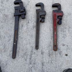 Three Pipe Wrenches